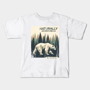 Polygon Bear Design art Kids T-Shirt